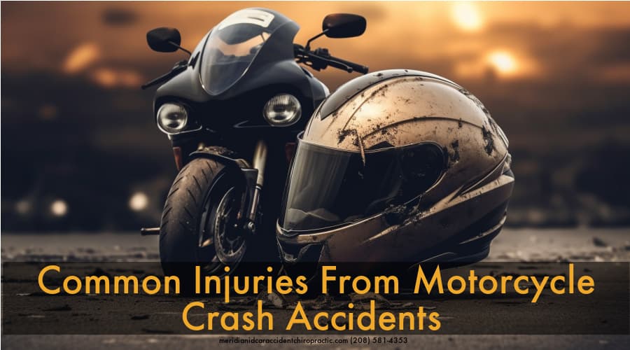 Image stating common Injuries From Motorcycle Crash needing emergency chiropractic