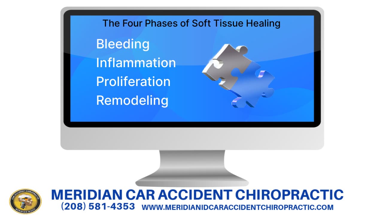 Image of Computer screen stating The Four Stages of Soft Tissue Healing