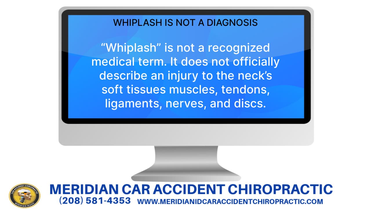 Image of Computer screen stating Neck Pain Whiplash Is Not A Diagnosis