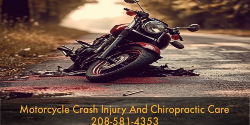 Image of motorcycle in Meridian Idaho stating Motorcycle Crash Chiropractic Treatment